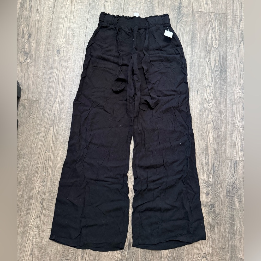 Joe B Black Wide-Leg Pants